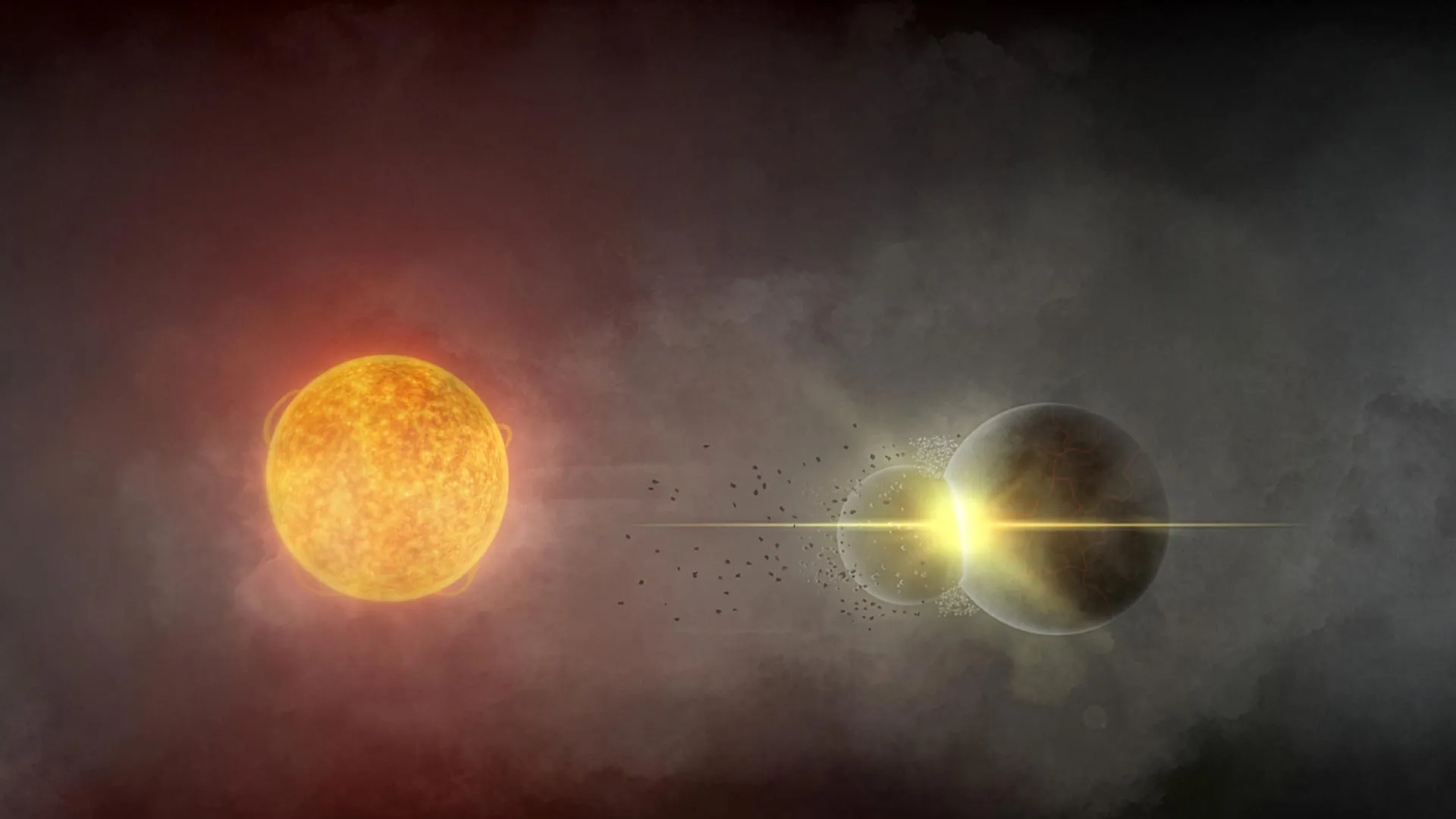 Astronomers Witnessed Two Planets Colliding