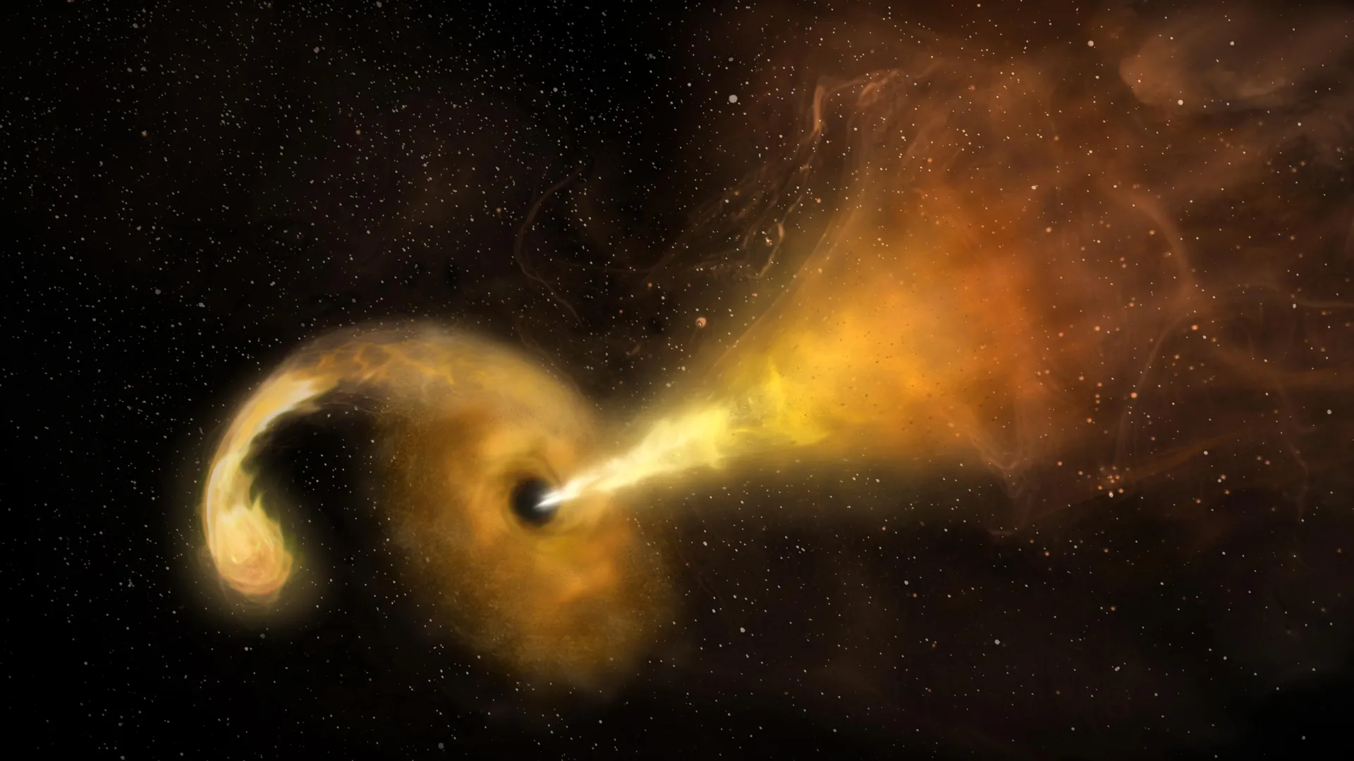 A Million Sun Black Hole Devours a Star