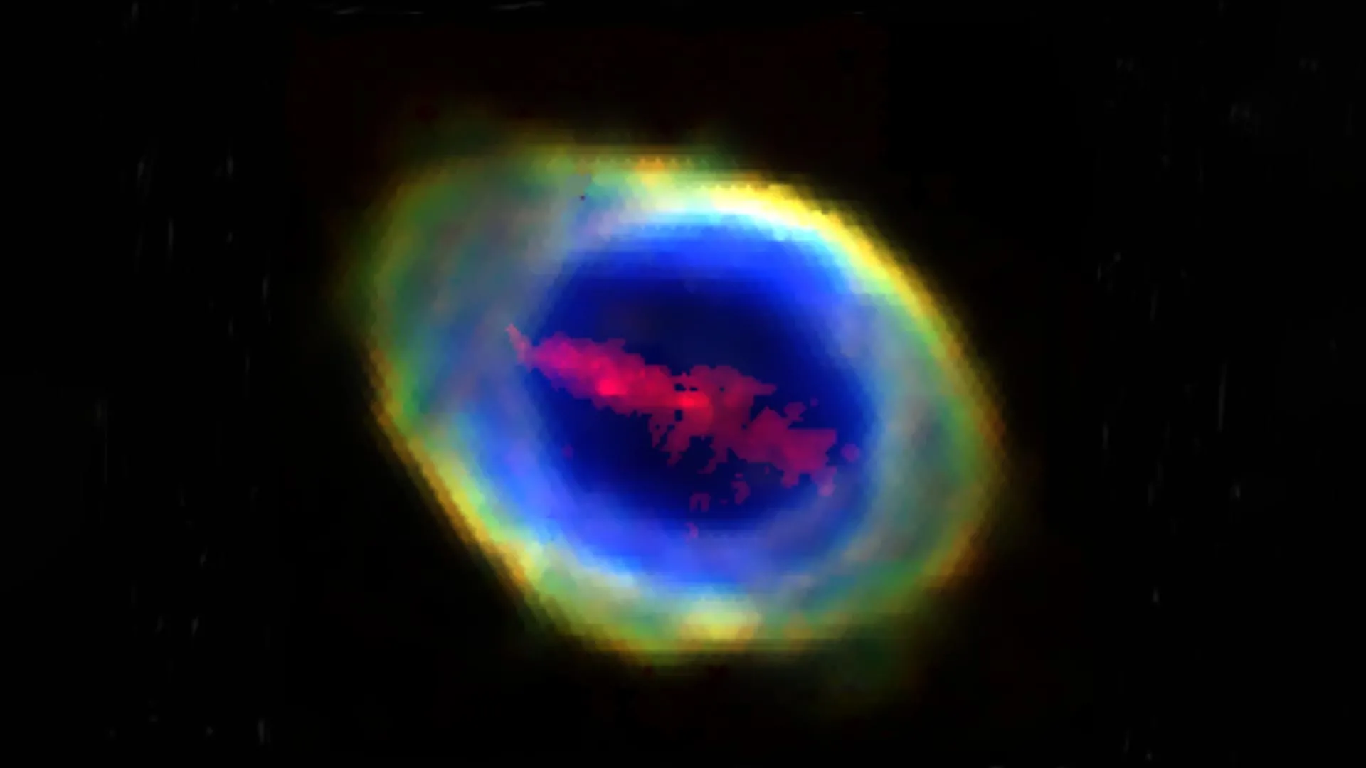 A Hidden Iron Giant Lies in the Ring Nebula
