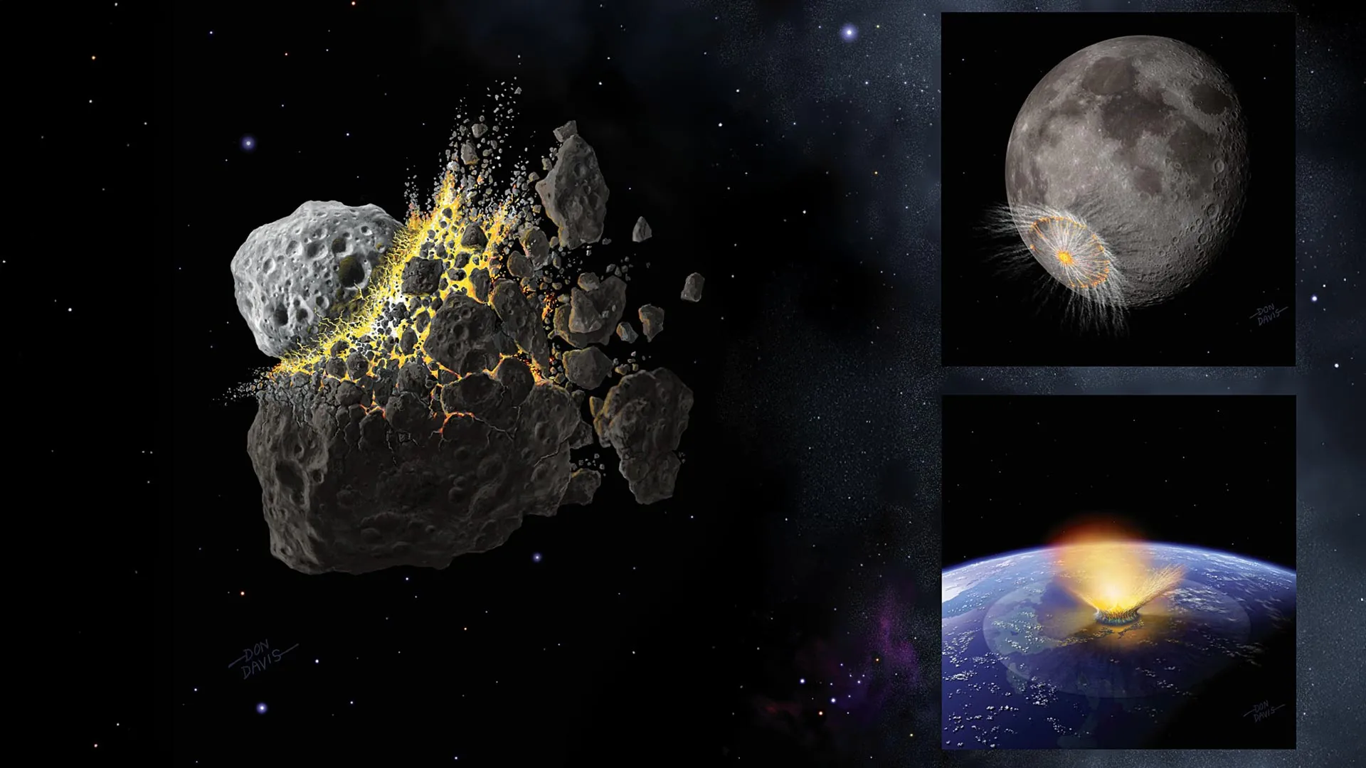 A Shattered Asteroid Bombarded Earth