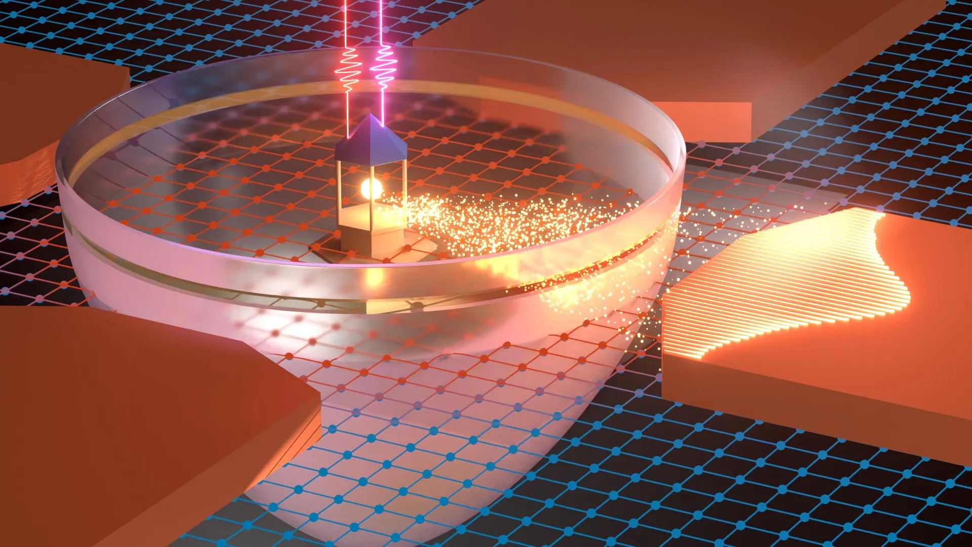 Laser Light Steers a Beam of Electrons