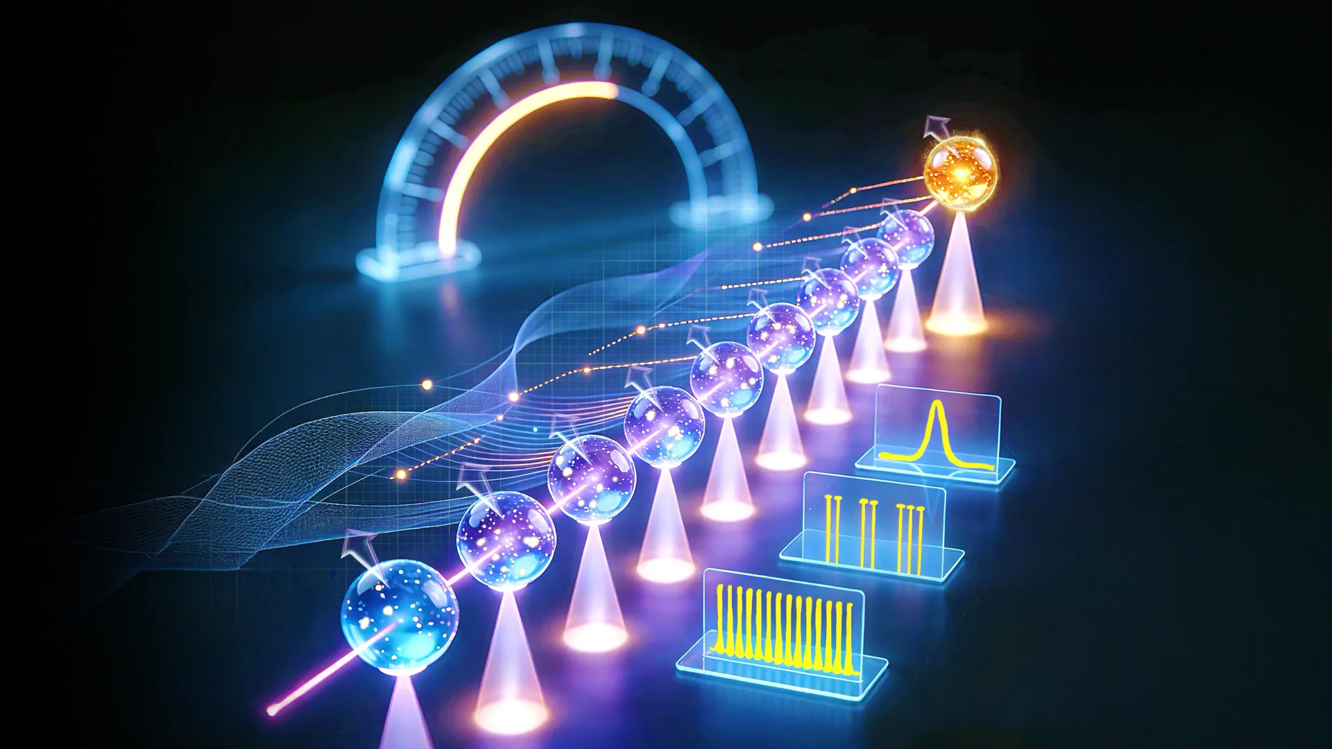 Chain of Atoms Can Detect Electric Fields